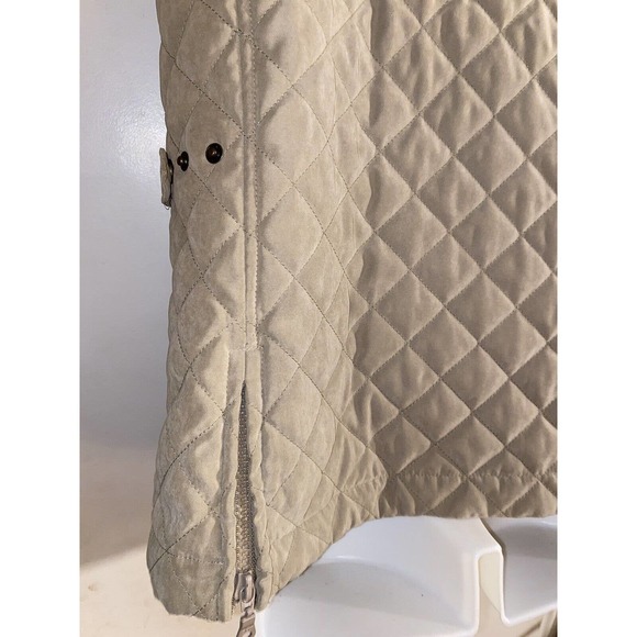 O'KEAHEYS EQUESTRIAN QUILT LIGHT BROWN SUEDE VEST WOMEN'S MEDIUM - Picture 7 of 13